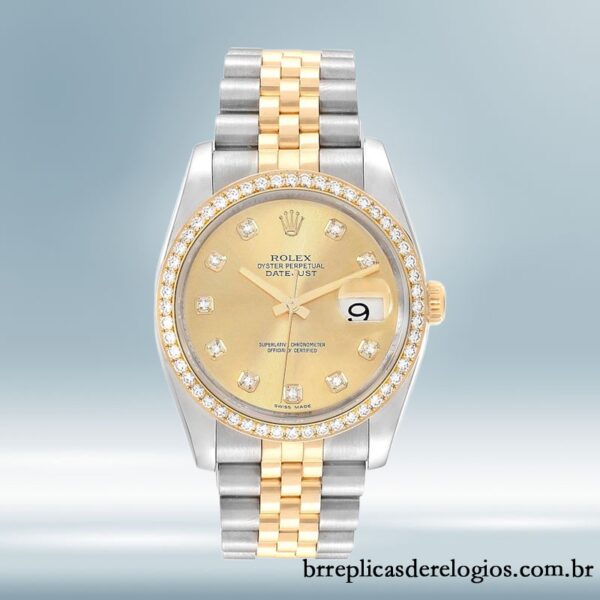 Rolex Datejust masculino 116243CDJ 36mm Tom prata Automático - Imagem 2