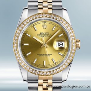 Rolex Datejust masculino 36mm 116243CSJ Automático Pulseira