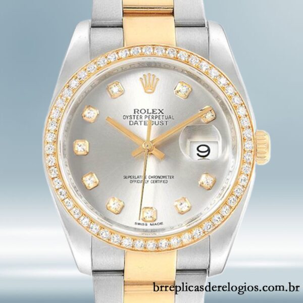 Rolex Datejust 116243SDO masculino 36mm Tom prata