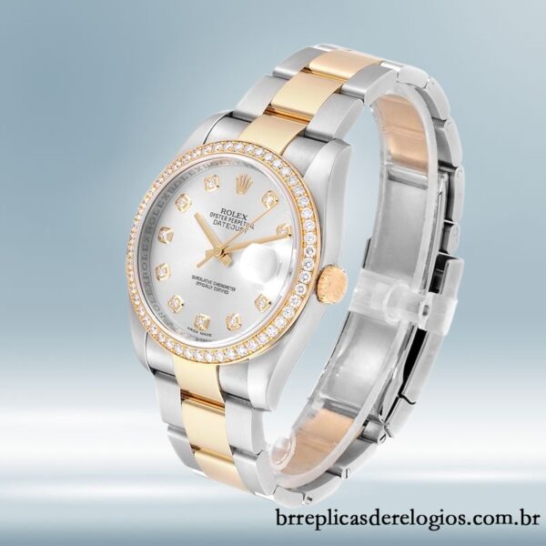 Rolex Datejust 116243SDO masculino 36mm Tom prata - Image 3