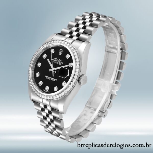 Rolex Datejust 36mm masculino 116244BKDJ Pulseira mostrador preto - Image 3