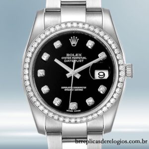 Rolex Datejust masculino 116244BKDO 36mm mostrador preto