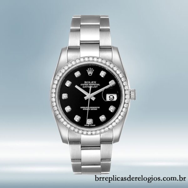 Rolex Datejust masculino 116244BKDO 36mm mostrador preto - Imagem 2