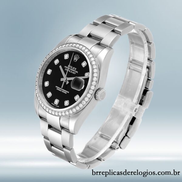 Rolex Datejust masculino 116244BKDO 36mm mostrador preto - Imagem 3