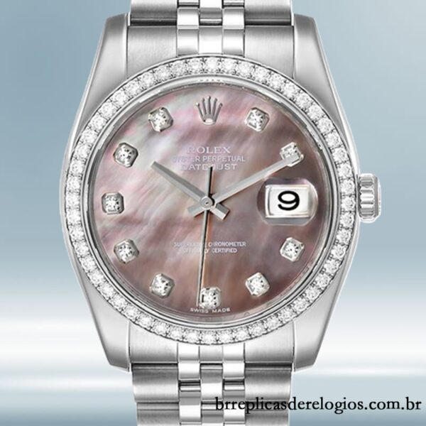 Rolex Datejust 116244BKMDJ masculino 36mm Madrepérola Automático