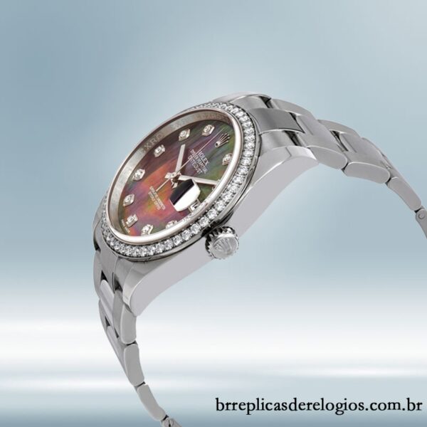 Rolex Datejust masculino 116244BKMDO 36mm Tom prata - Imagem 3