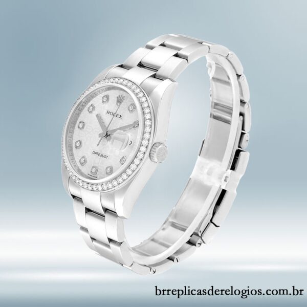 Rolex Datejust 116244SJDO 36mm masculino pulseira de ostra Mostrador Prateado - Image 3