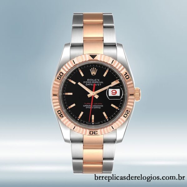 Rolex Datejust Turn-o-graph masculino 36mm 116261 Tom prata - Image 2