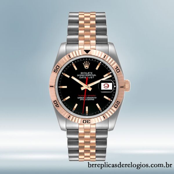 Rolex Datejust Turn-o-graph masculino 36mm 116261 Tom prata - Image 5