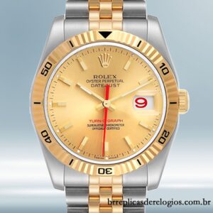 Rolex Datejust Turn-o-graph 116263 masculino 36mm mostrador champanhe Pulseira Jubileu/Pulseira Ostra