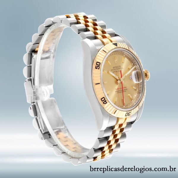 Rolex Datejust Turn-o-graph 116263 masculino 36mm mostrador champanhe Pulseira Jubileu/Pulseira Ostra - Image 3
