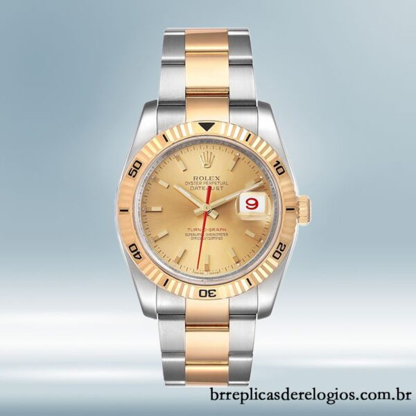 Rolex Datejust Turn-o-graph 116263 masculino 36mm mostrador champanhe Pulseira Jubileu/Pulseira Ostra - Image 5