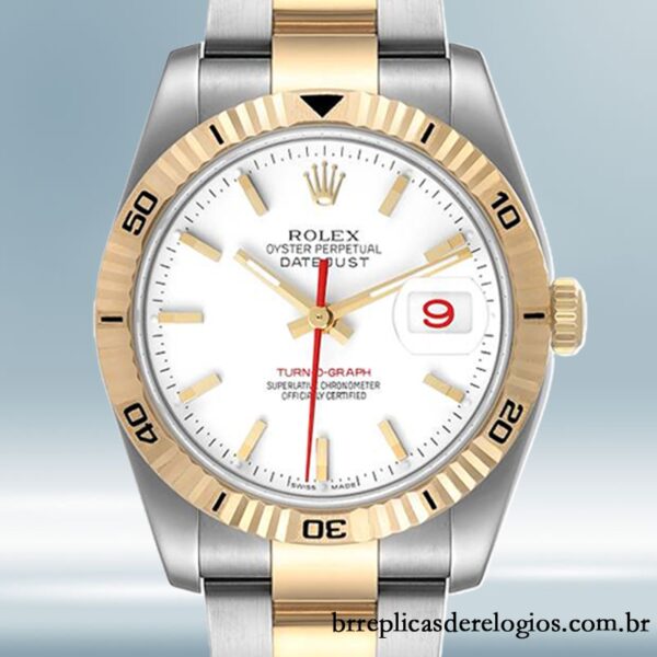Rolex Datejust Turn-o-graph 116263 36mm masculino Tom prata