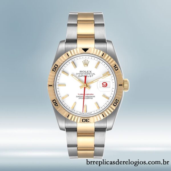 Rolex Datejust Turn-o-graph 116263 36mm masculino Tom prata - Imagem 2