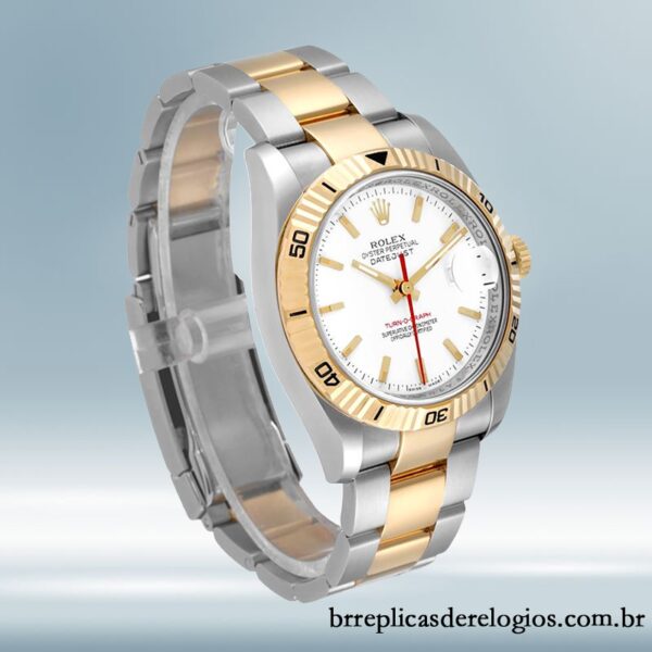 Rolex Datejust Turn-o-graph 116263 36mm masculino Tom prata - Imagem 3