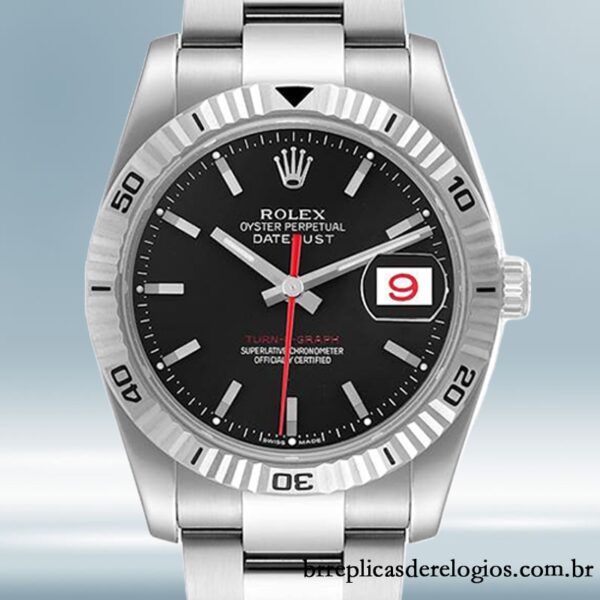 Rolex Datejust Turn-o-graph 116264 masculino 36mm Pulseira Ostra/Pulseira Jubileu Tom prata
