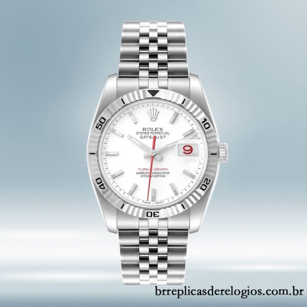Rolex Datejust Turn-o-graph 36mm masculino 116264 Tom prata - Imagem 2