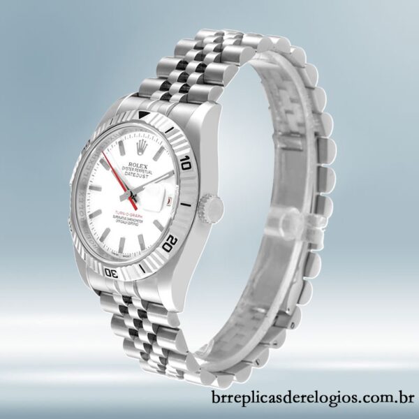 Rolex Datejust Turn-o-graph 36mm masculino 116264 Tom prata - Imagem 3