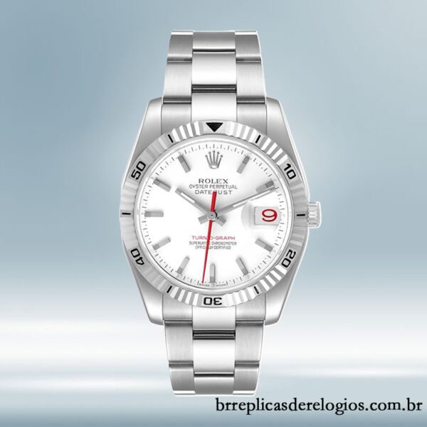 Rolex Datejust Turn-o-graph 36mm masculino 116264 Tom prata - Imagem 5