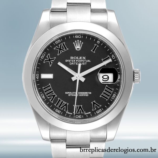 Rolex Datejust 116300BKRO masculino 41mm pulseira de ostra mostrador preto