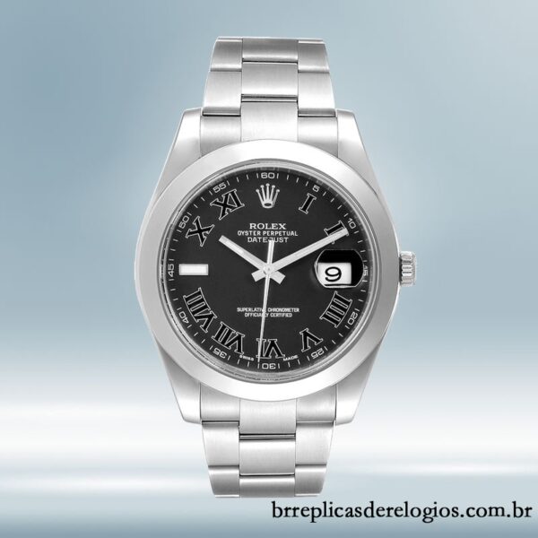 Rolex Datejust 116300BKRO masculino 41mm pulseira de ostra mostrador preto - Imagem 2