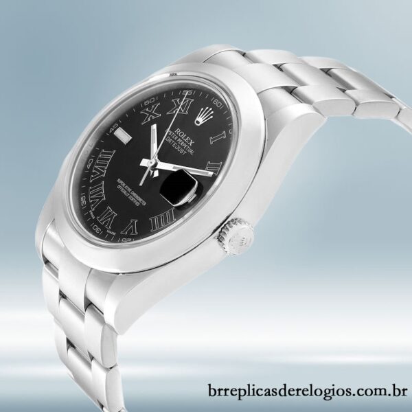 Rolex Datejust 116300BKRO masculino 41mm pulseira de ostra mostrador preto - Imagem 3