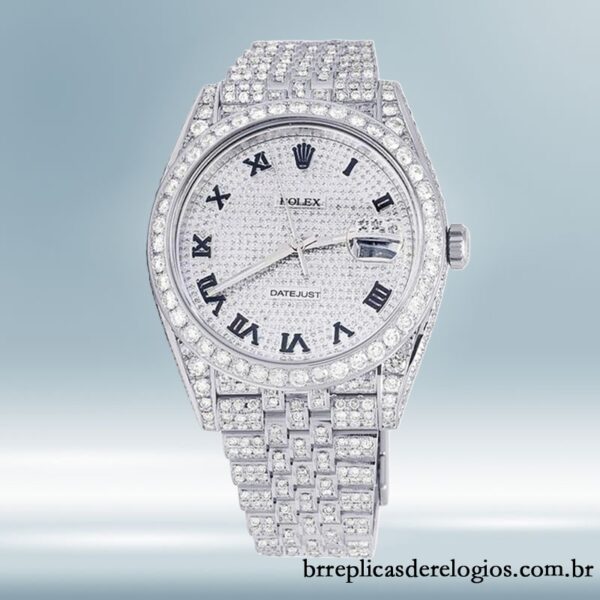 Rolex Datejust 41mm masculino 116300 Automático Mostrador Pavimentado em Diamante - Image 2