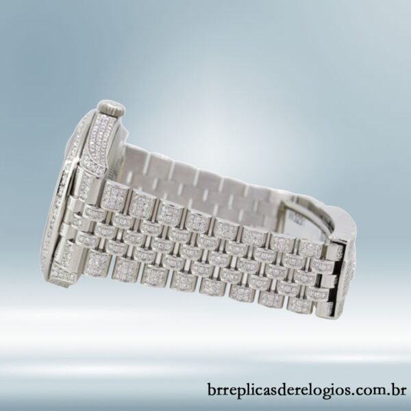 Rolex Datejust 41mm masculino 116300 Automático Mostrador Pavimentado em Diamante - Image 4