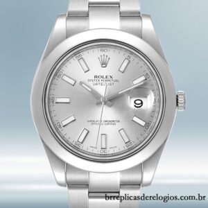 Rolex Datejust 116300SSO 41mm masculino Tom prata pulseira de ostra
