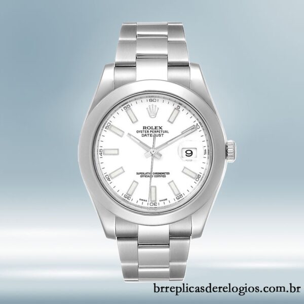 Rolex Datejust masculino 41mm 116300WSO Tom prata pulseira de ostra - Imagem 2