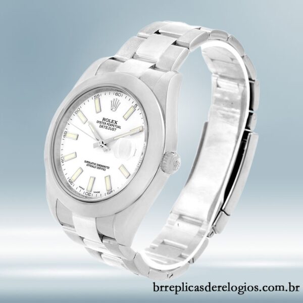 Rolex Datejust masculino 41mm 116300WSO Tom prata pulseira de ostra - Imagem 3