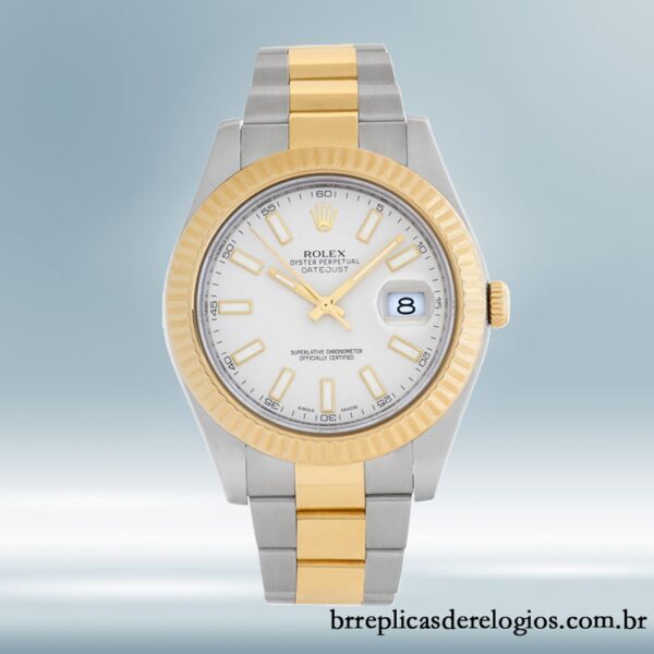 Rolex Datejust masculino 41mm 116333-72213 mostrador branco Automático - Imagem 2