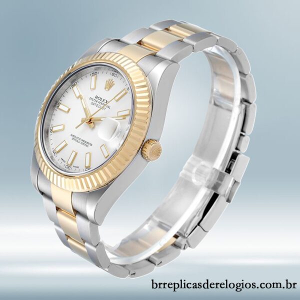 Rolex Datejust masculino 41mm 116333-72213 mostrador branco Automático - Imagem 3