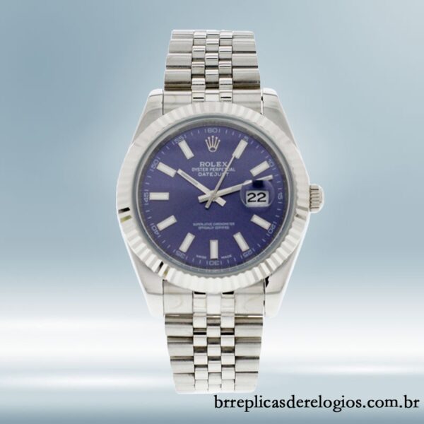 Rolex Datejust 116334BLSJ 41mm masculino pulseira de ostra Tom prata - Image 2