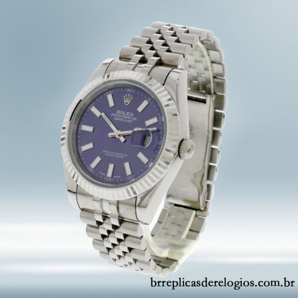 Rolex Datejust 116334BLSJ 41mm masculino pulseira de ostra Tom prata - Image 3