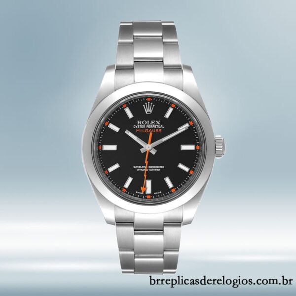 Rolex Milgauss masculino 40mm 116400BKSO mostrador preto Automático - Imagem 2