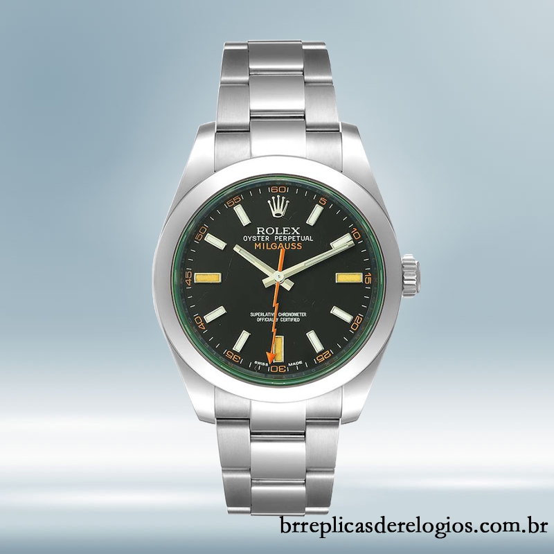 Rolex Milgauss 40mm masculino m116400gv 0001 pulseira de ostra