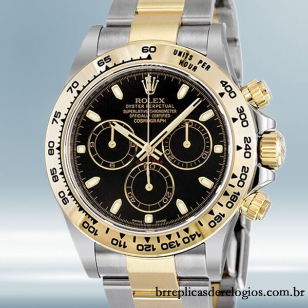 Rolex Daytona 116503BKSO masculino 40mm Tom prata pulseira de ostra