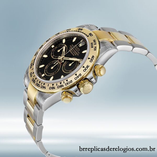Rolex Daytona 116503BKSO masculino 40mm Tom prata pulseira de ostra - Image 3