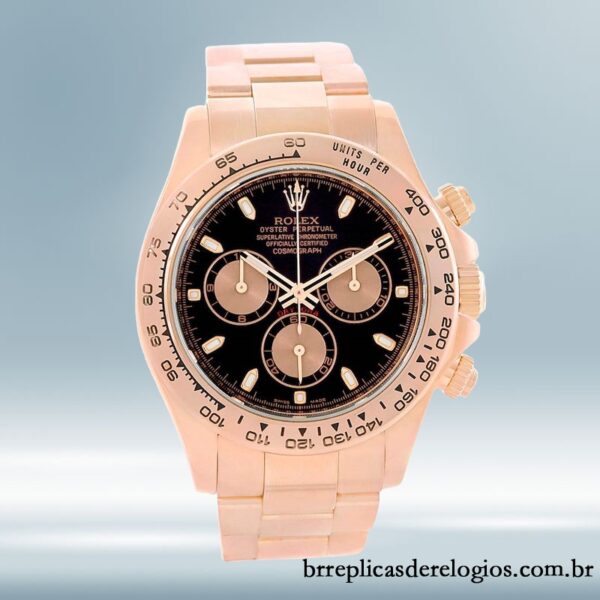 Rolex Daytona m116505-0008 masculino 40mm pulseira de ostra mostrador preto - Imagem 2