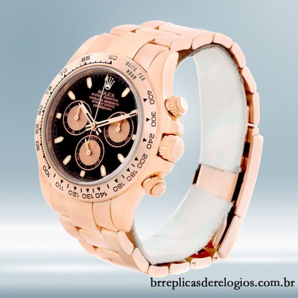 Rolex Daytona m116505-0008 masculino 40mm pulseira de ostra mostrador preto - Imagem 3