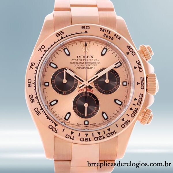 Rolex Daytona 40mm masculino m116505-0009 Rosa Dourado pulseira de ostra