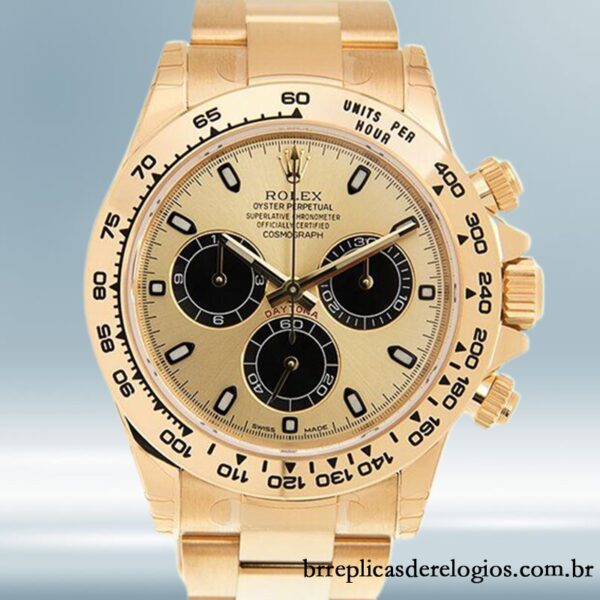 Rolex Daytona masculino 40mm 116508BKCSO tom de ouro amarelo Mostrador preto e champanhe
