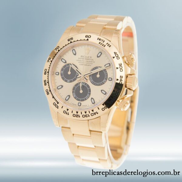 Rolex Daytona masculino 40mm 116508BKCSO tom de ouro amarelo Mostrador preto e champanhe - Image 3