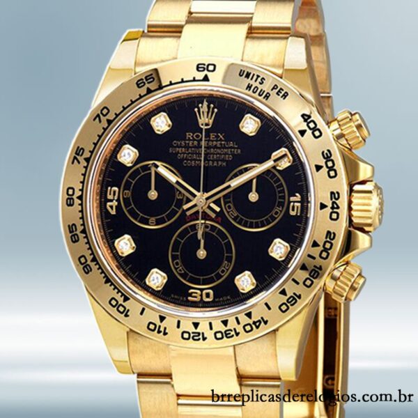 Rolex Daytona masculino 40mm 116508BKDO tom de ouro amarelo