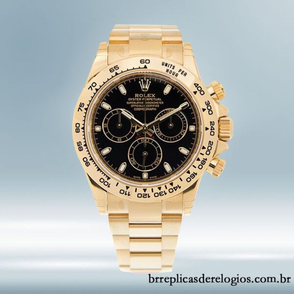 Rolex Daytona 40mm masculino 116508BKSO Pulseira tom de ouro amarelo - Imagem 2