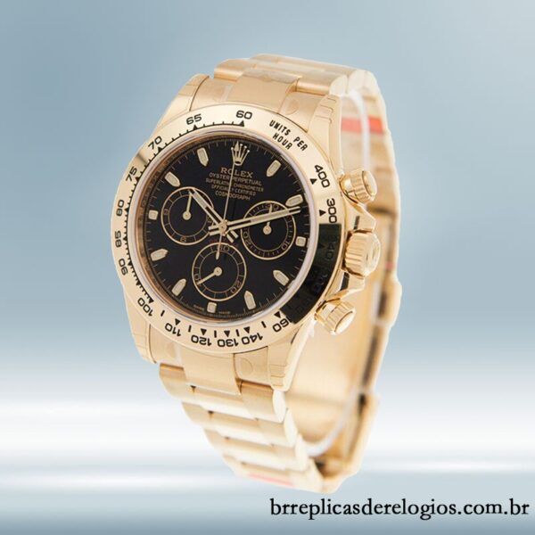 Rolex Daytona 40mm masculino 116508BKSO Pulseira tom de ouro amarelo - Imagem 3