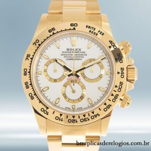 Rolex Daytona masculino 116508WSO 40mm tom de ouro amarelo