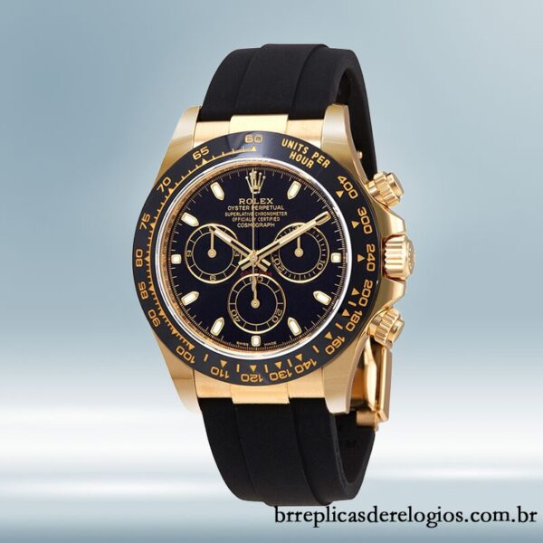 Rolex Daytona 116518BKSR masculino 40mm mostrador preto Tom de ouro - Image 2