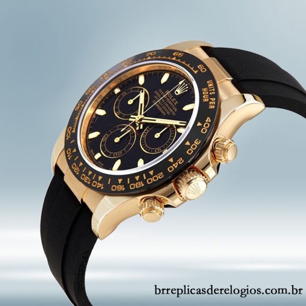 Rolex Daytona 116518BKSR masculino 40mm mostrador preto Tom de ouro - Image 3
